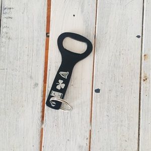 Guinness black key chain bottle opener